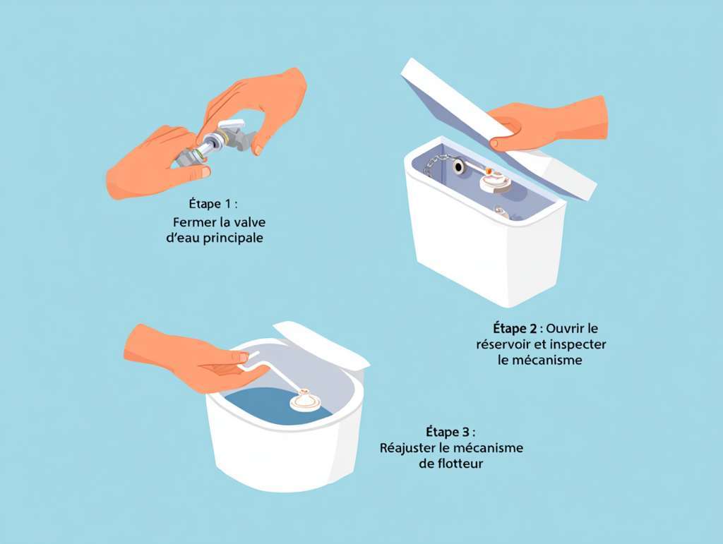 Comment arrêter une chasse d'eau qui coule